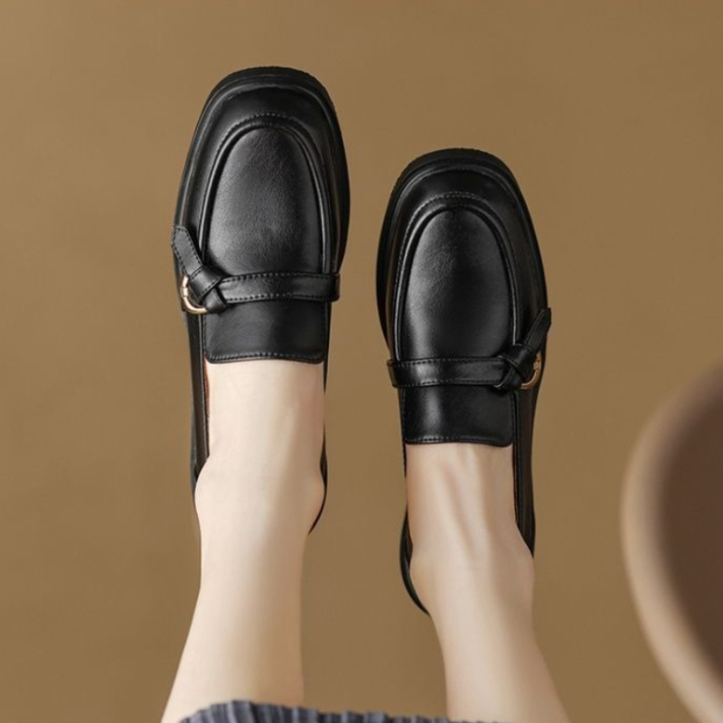 Sewing Latex - Sepatu Loafer Wanita Kulit Asli Lembut