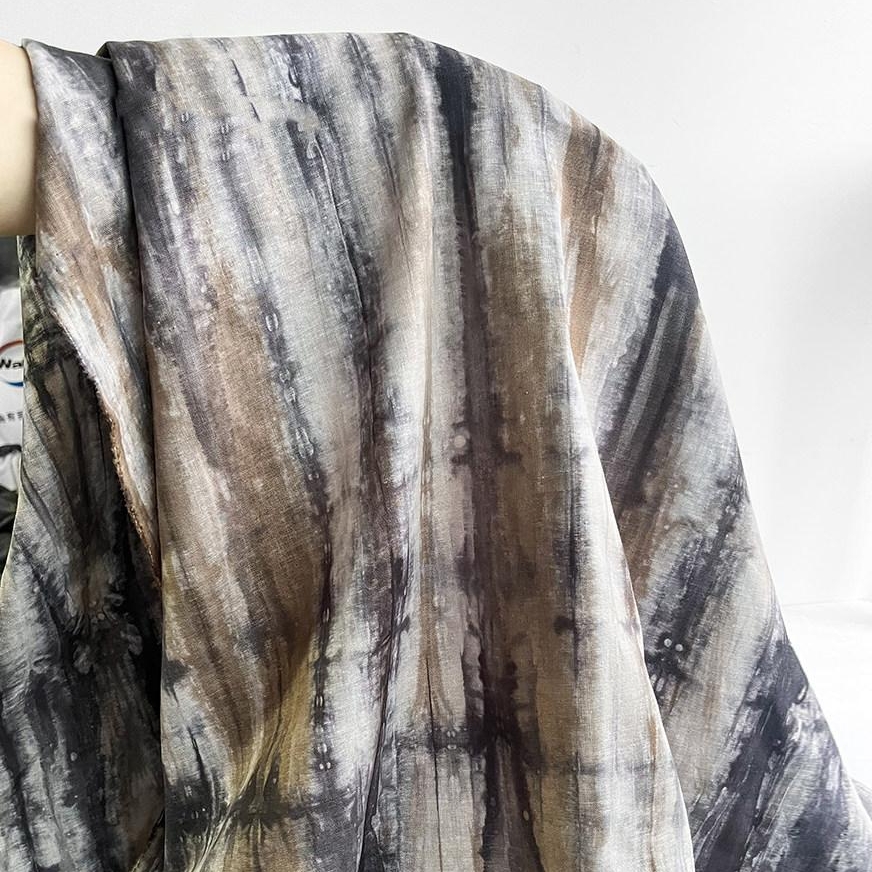 Kain Poliester Tie Dye Etnik C - Sewing Batik Fabric ulasan dan harga