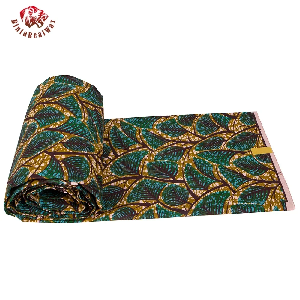 Ankara kain pola daun cetak Af - Sewing Batik Fabric ulasan dan harga