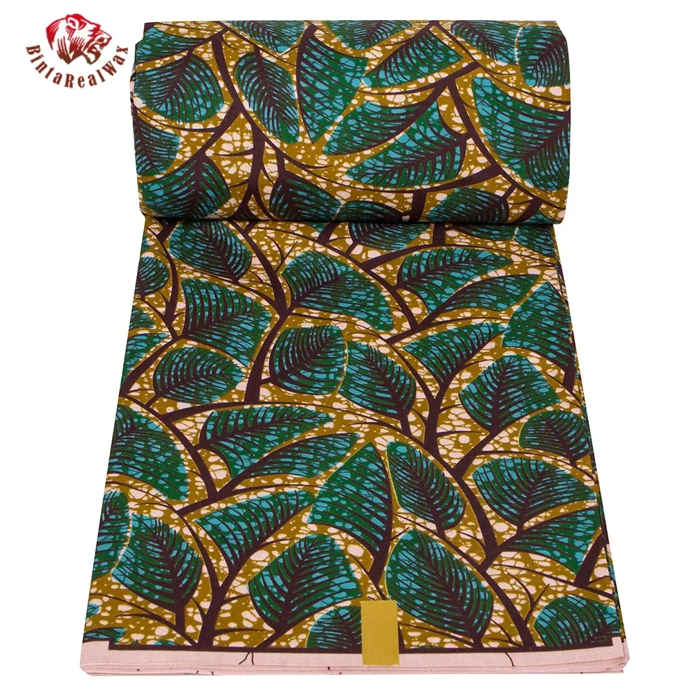 Ankara kain pola daun cetak Af - Sewing Batik Fabric ulasan dan harga